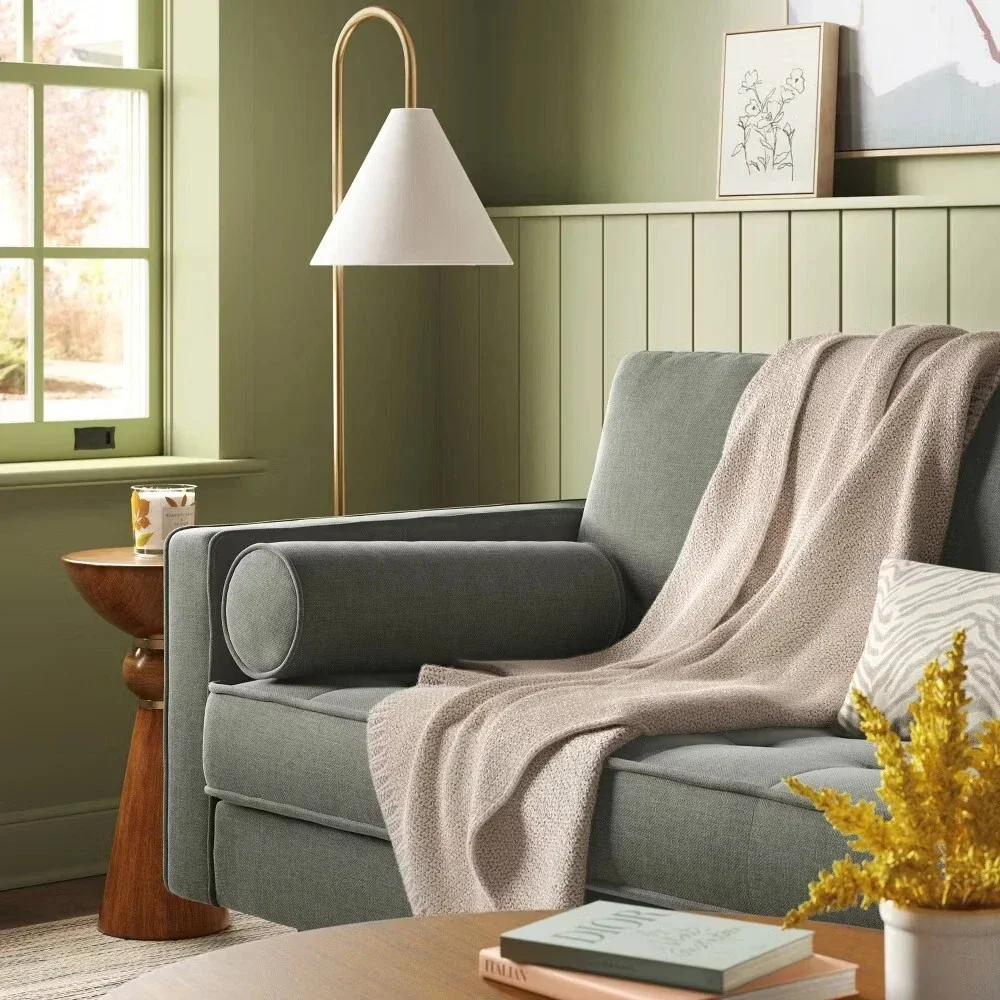 Oversized Recycled Knit Throw Blanket Off-White - Threshold: Midweight Machine